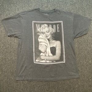 Marilyn Monroe Graphic T Shirt XL Mens Gray Short Sleeve Portrait Tee 4813